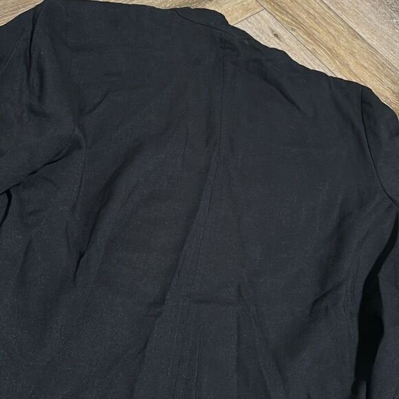 Fridaze Layered Front Linen Jacket BLACK - Picture 9 of 9